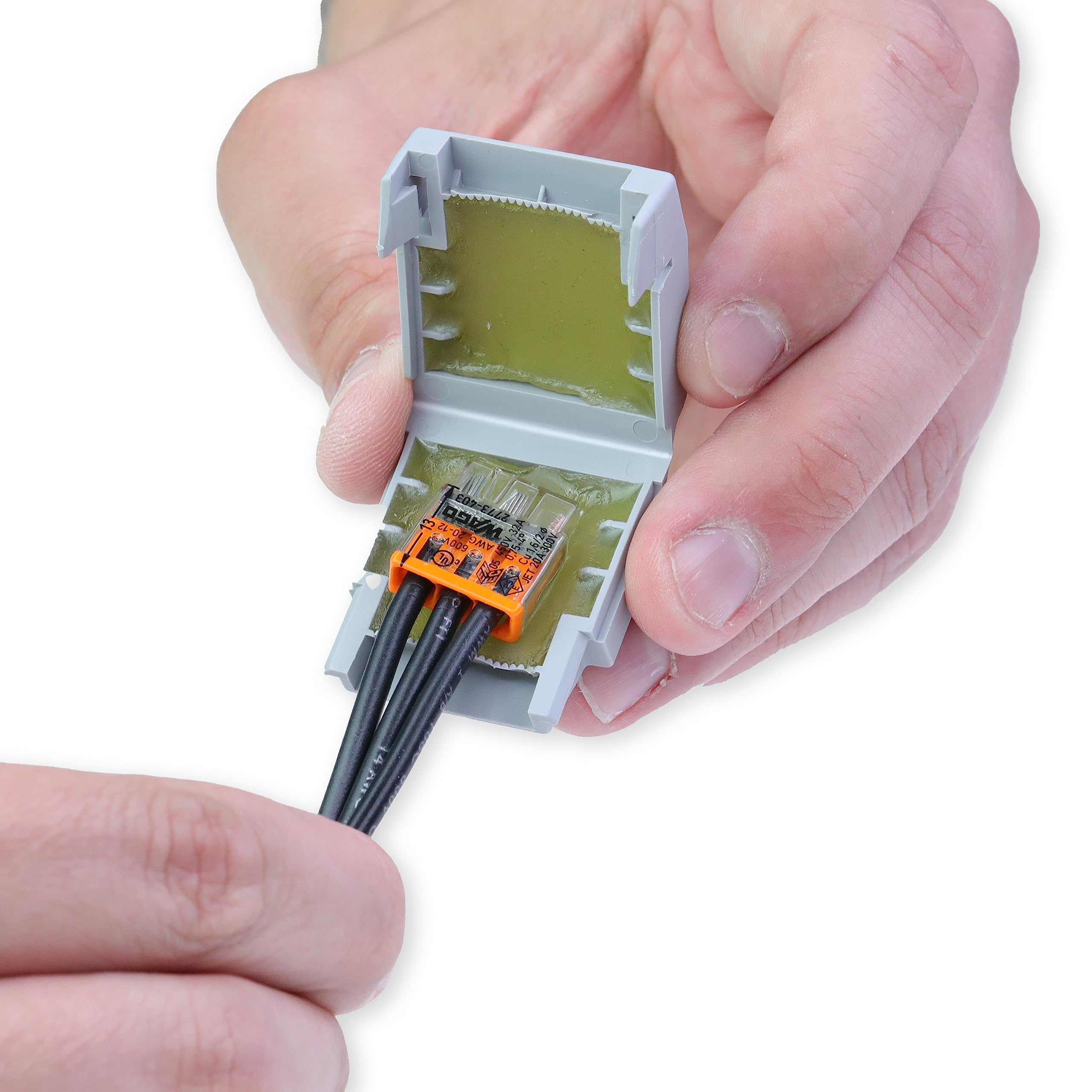 207-1331 | WAGO Gelbox for 221 and 2773 Series connectors | Moisture Protection | IPX8-certified | 12 AWG | Gray, Label-Free housing | Small | [Box of 4 Pieces] - Image 5