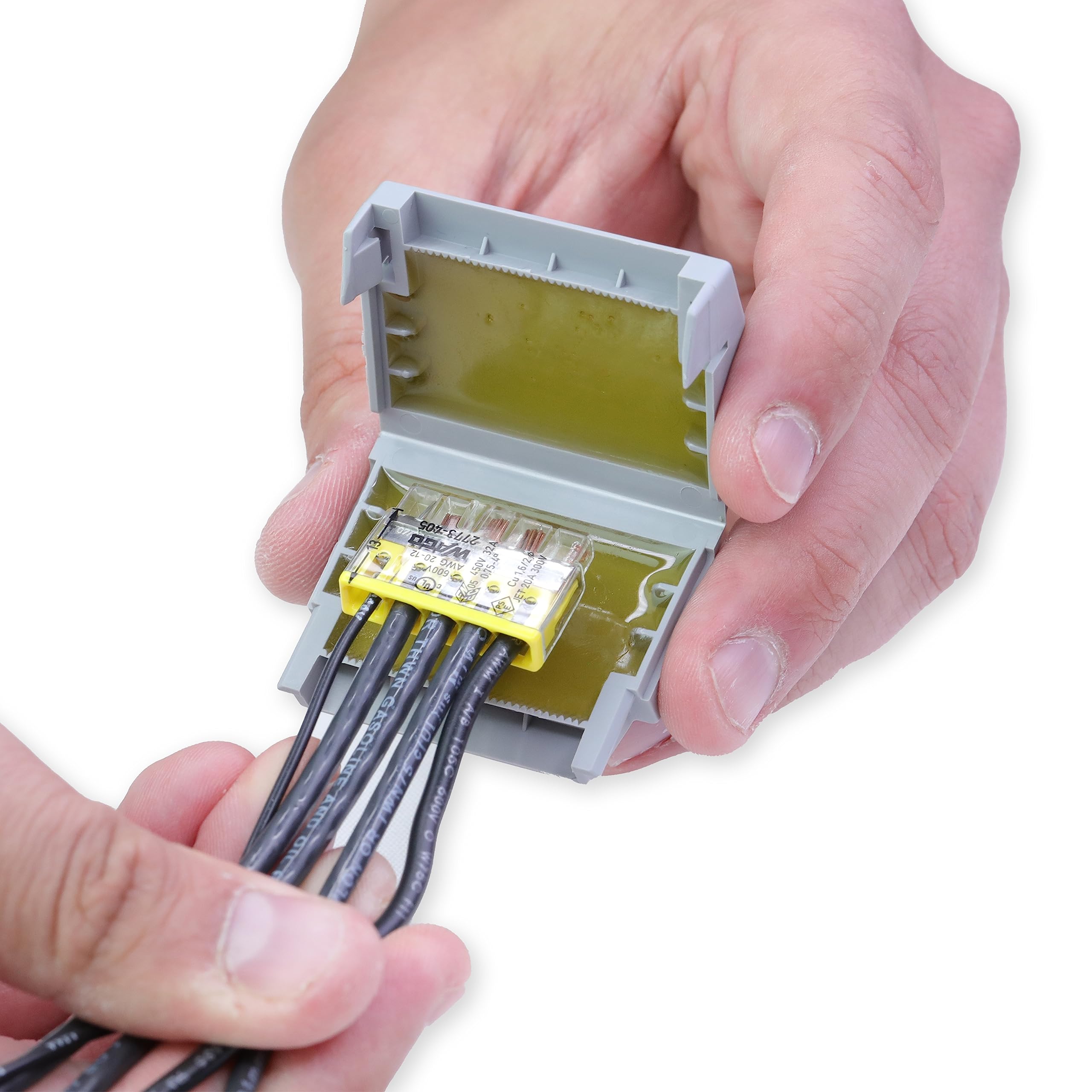 207-1332 | WAGO Gelbox for 221 and 2773 Series connectors | Moisture Protection | IPX8-certified | 12 AWG | Gray, Label-Free housing | Medium | [Box of 4 Pieces] - Image 5