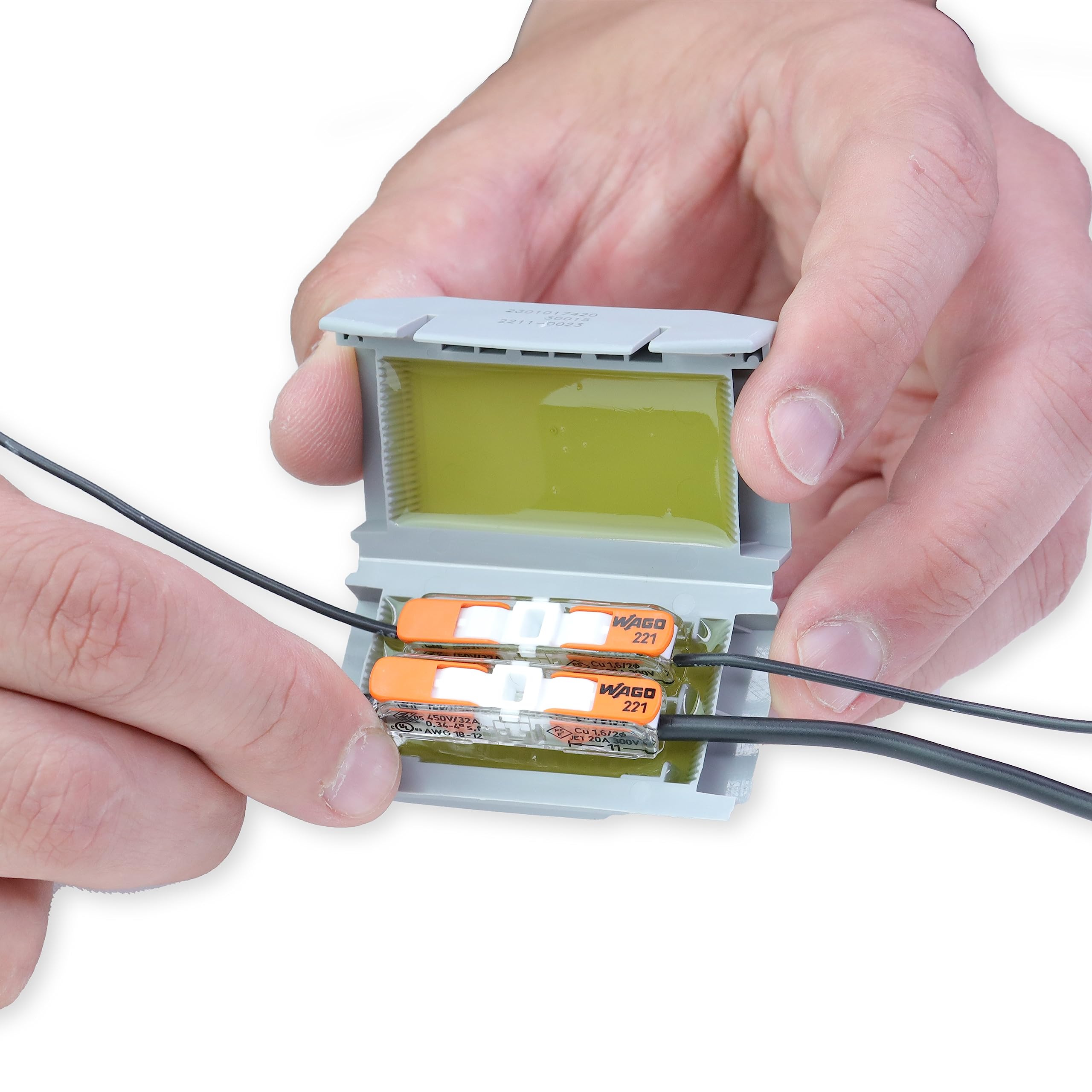 207-1372 | WAGO Gelbox for 221 Inline | Moisture Protection | IPX8-certified | Gray, Label-Free housing | Small | [Box of 4 Pieces] - Image 5