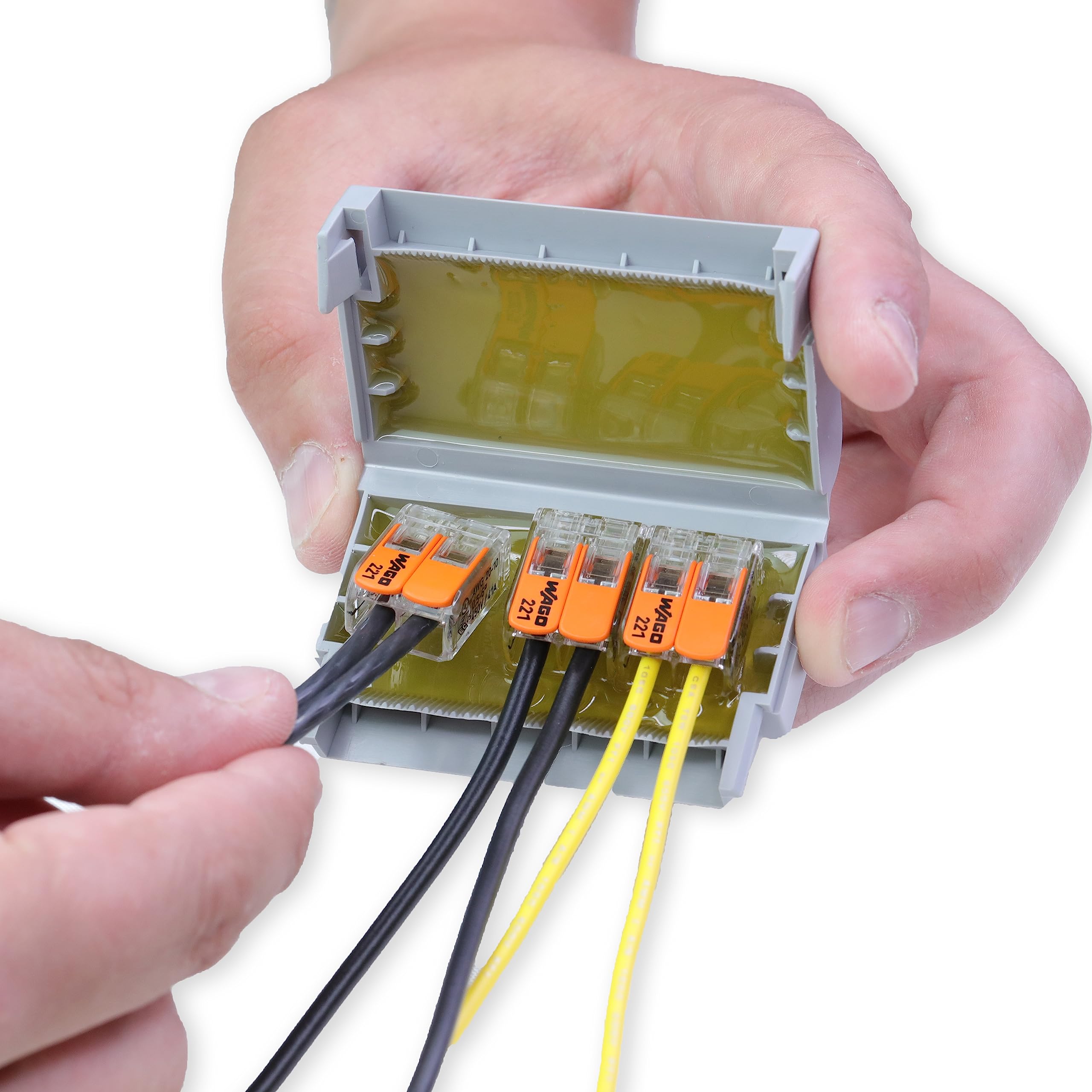 207-1433 | WAGO Gelbox for 221 Series connectors | Moisture Protection | IPX8-certified | 10 AWG | Gray, Label-Free housing | Large | [Box of 2 Pieces] - Image 5