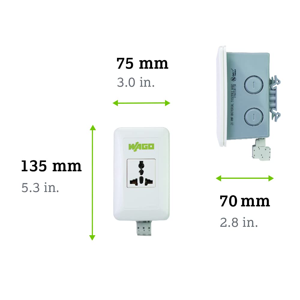 WAGO CPO Series | Universal Outlet | 250 VAC | 20 A | [Single Unit] - Image 3